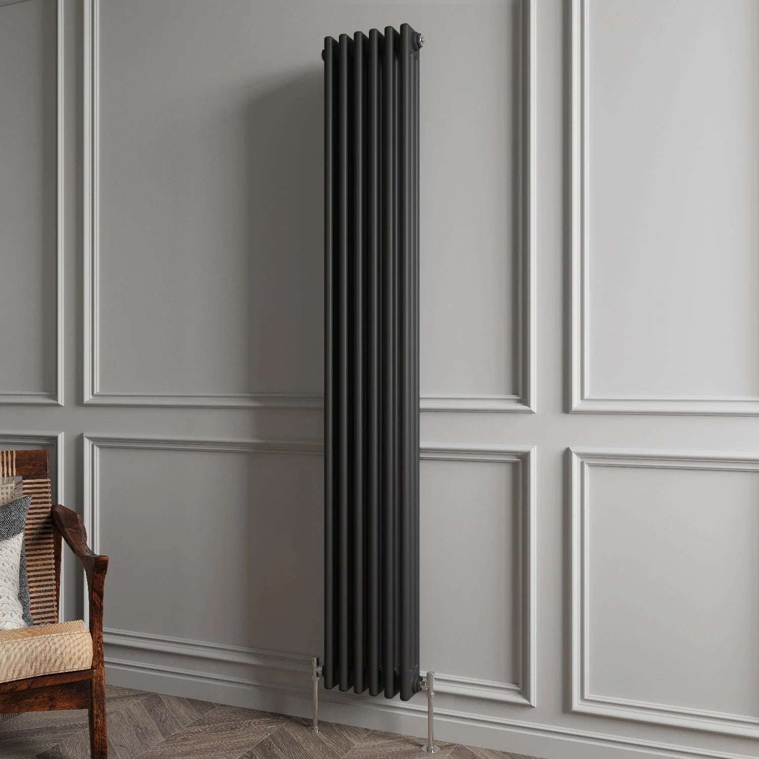 Triple Column Vertical Radiator | Traditional Design | 1.5mm Steel | BS EN 442 Certified - Choice of Size