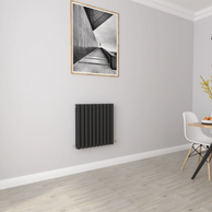 Horizontal Oval Column Designer Radiator – Single or Double Panel | modern Central heating Radiator | BS EN 442 Certified - Choice of Size