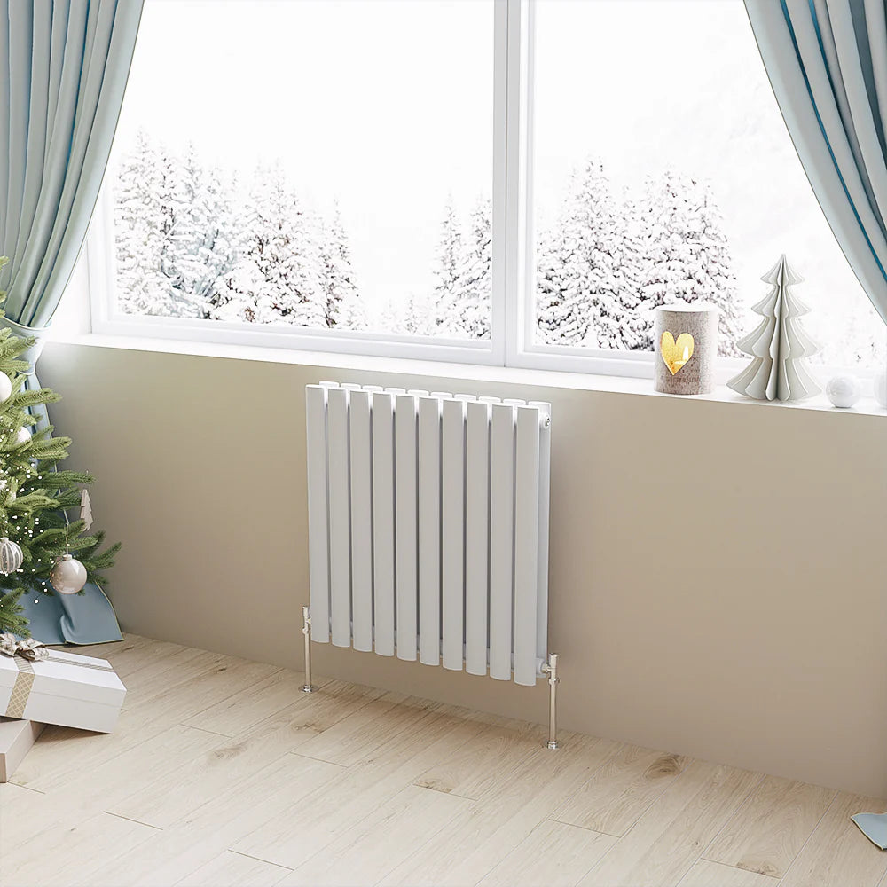 Horizontal Oval Column Designer Radiator – Single or Double Panel | modern Central heating Radiator | BS EN 442 Certified - Choice of Size