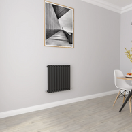 Horizontal Oval Column Designer Radiator – Single or Double Panel | modern Central heating Radiator | BS EN 442 Certified - Choice of Size
