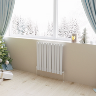Horizontal Oval Column Designer Radiator – Single or Double Panel | modern Central heating Radiator | BS EN 442 Certified - Choice of Size