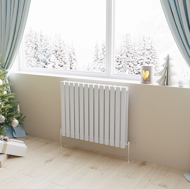 Horizontal Oval Column Designer Radiator – Single or Double Panel | modern Central heating Radiator | BS EN 442 Certified - Choice of Size