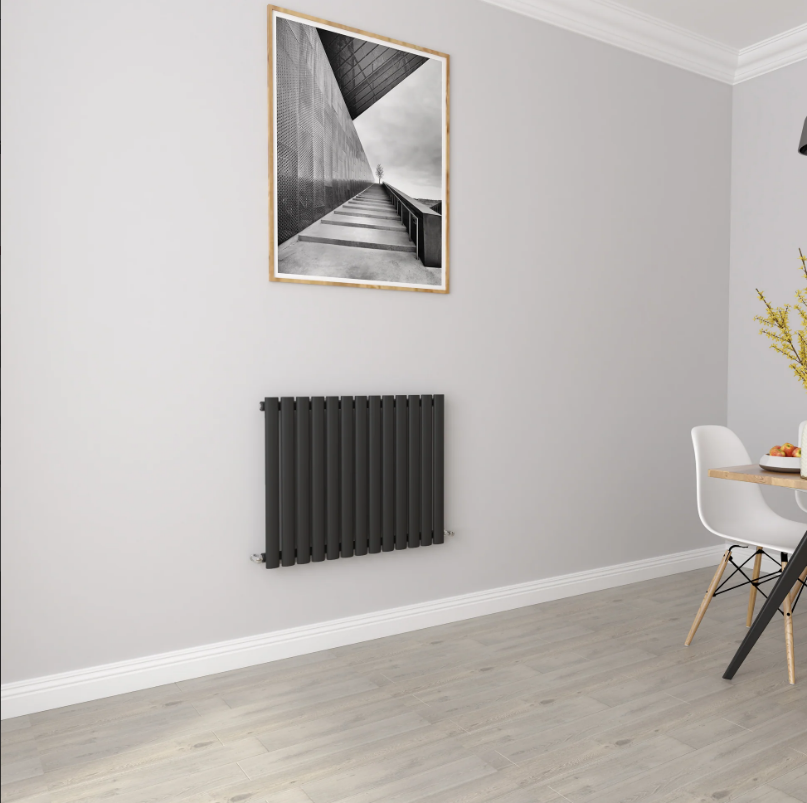Horizontal Oval Column Designer Radiator – Single or Double Panel | modern Central heating Radiator | BS EN 442 Certified - Choice of Size
