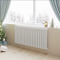 Horizontal Oval Column Designer Radiator – Single or Double Panel | modern Central heating Radiator | BS EN 442 Certified - Choice of Size