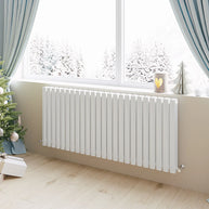 Horizontal Oval Column Designer Radiator – Single or Double Panel | modern Central heating Radiator | BS EN 442 Certified - Choice of Size