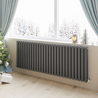 Horizontal Oval Column Designer Radiator – Single or Double Panel | modern Central heating Radiator | BS EN 442 Certified - Choice of Size