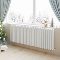 Horizontal Oval Column Designer Radiator – Single or Double Panel | modern Central heating Radiator | BS EN 442 Certified - Choice of Size
