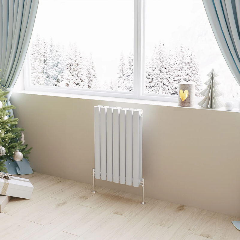 Horizontal Oval Column Designer Radiator – Single or Double Panel | modern Central heating Radiator | BS EN 442 Certified - Choice of Size