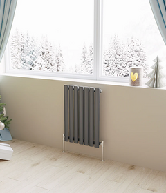 Horizontal Oval Panel Designer Radiator – Single or Double Panel | modern Central heating Radiator | BS EN 442 Certified - Choice of Size