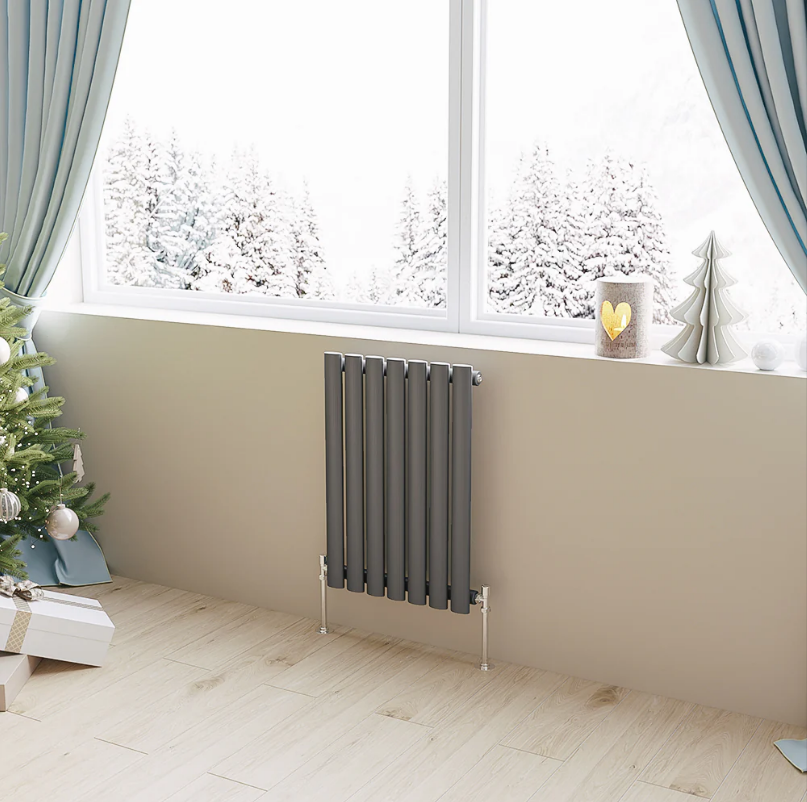 Horizontal Oval Column Designer Radiator – Single or Double Panel | modern Central heating Radiator | BS EN 442 Certified - Choice of Size