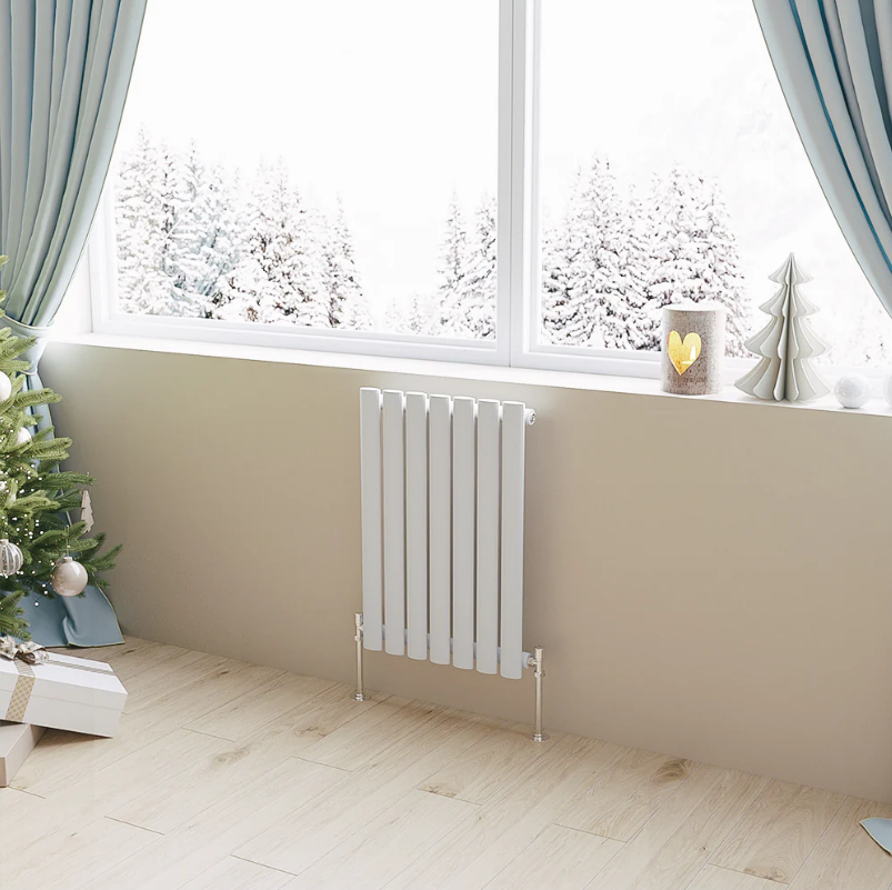 Horizontal Oval Column Designer Radiator – Single or Double Panel | modern Central heating Radiator | BS EN 442 Certified - Choice of Size