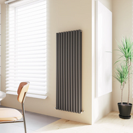 Oval Column Vertical Designer Radiator – Single or Double Panel | Premium Steel | modern Central heating Radiator | BS EN 442 Certified - Choice of Size