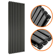 Oval Column Vertical Designer Radiator – Single or Double Panel | Premium Steel | modern Central heating Radiator | BS EN 442 Certified - Choice of Size