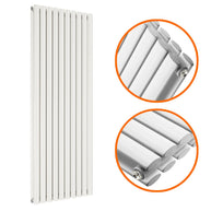 Oval Column Vertical Designer Radiator – Single or Double Panel | Premium Steel | modern Central heating Radiator | BS EN 442 Certified - Choice of Size