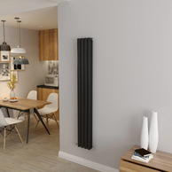 Oval Column Vertical Designer Radiator – Single or Double Panel | Premium Steel | modern Central heating Radiator | BS EN 442 Certified - Choice of Size