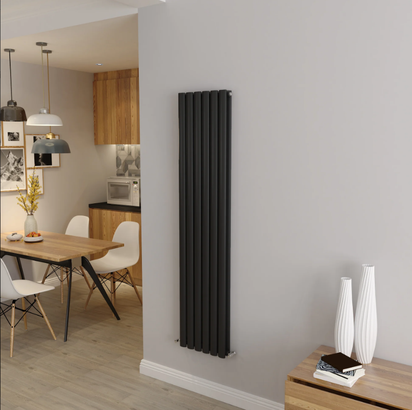 Oval Column Vertical Designer Radiator – Single or Double Panel | Premium Steel | modern Central heating Radiator | BS EN 442 Certified - Choice of Size