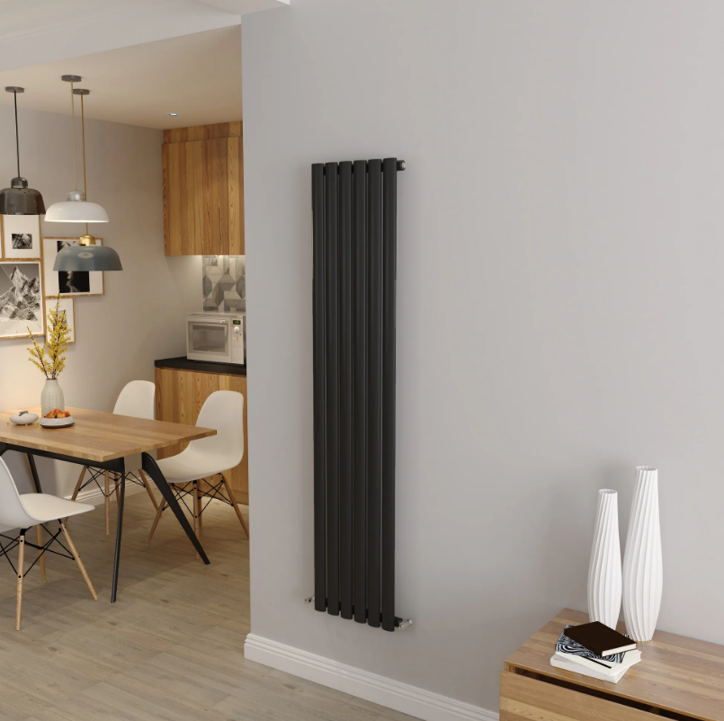 Oval Column Vertical Designer Radiator – Single or Double Panel | Premium Steel | modern Central heating Radiator | BS EN 442 Certified - Choice of Size