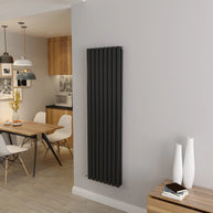 Oval Column Vertical Designer Radiator – Single or Double Panel | Premium Steel | modern Central heating Radiator | BS EN 442 Certified - Choice of Size
