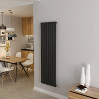 Oval Column Vertical Designer Radiator – Single or Double Panel | Premium Steel | modern Central heating Radiator | BS EN 442 Certified - Choice of Size
