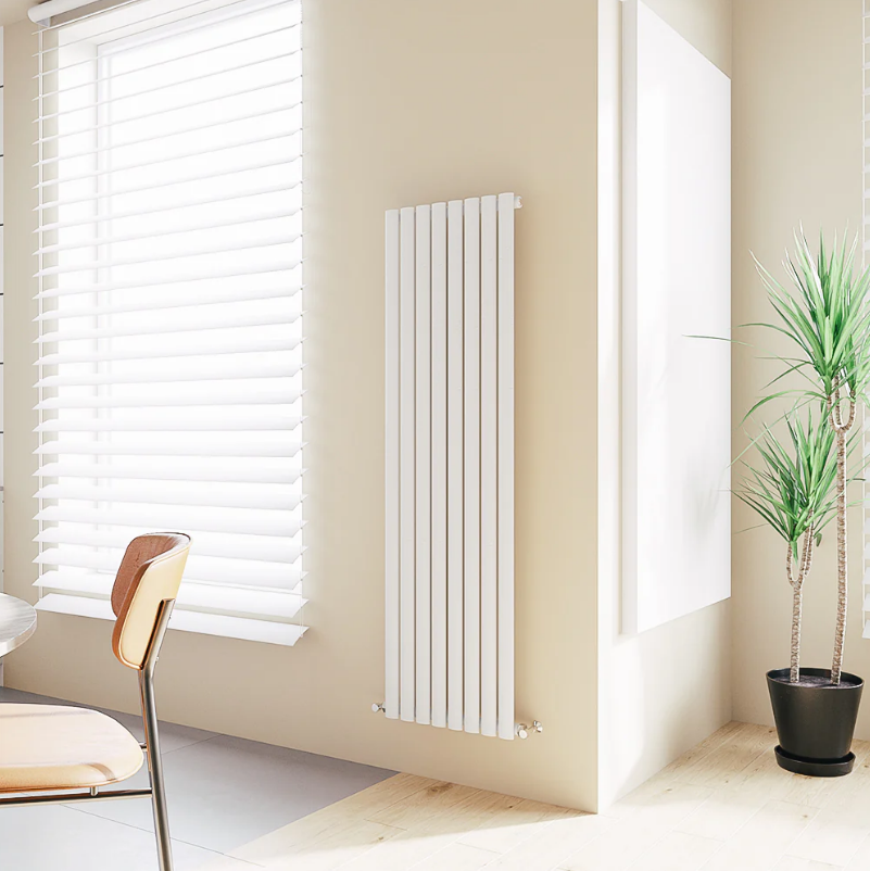 Oval Column Vertical Designer Radiator – Single or Double Panel | Premium Steel | modern Central heating Radiator | BS EN 442 Certified - Choice of Size