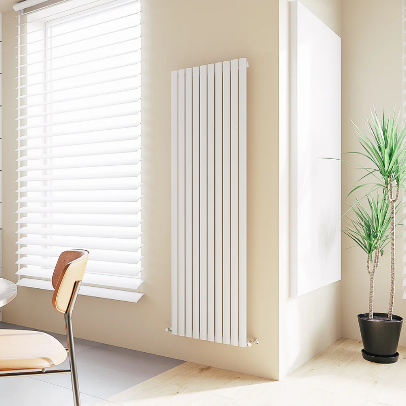 Oval Column Vertical Designer Radiator – Single or Double Panel | Premium Steel | modern Central heating Radiator | BS EN 442 Certified - Choice of Size