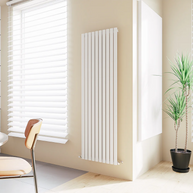 Oval Column Vertical Designer Radiator – Single or Double Panel | Premium Steel | modern Central heating Radiator | BS EN 442 Certified - Choice of Size