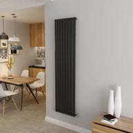 Oval Column Vertical Designer Radiator – Single or Double Panel | Premium Steel | modern Central heating Radiator | BS EN 442 Certified - Choice of Size