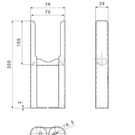 Pair of Column Radiator Support Feet | Floor-Mounted Legs for Double / Triple Column Radiators