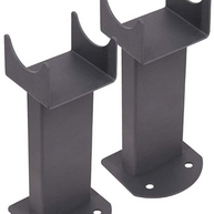 Pair of Flat / Oval Panel Radiator Support Feet | Floor-Mounted Legs for Designer Radiators