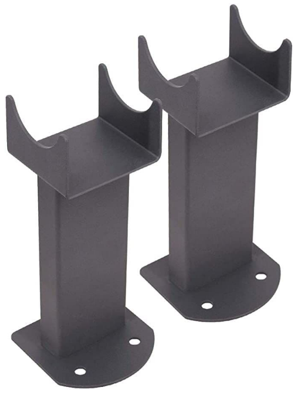 Pair of Flat / Oval Panel Radiator Support Feet | Floor-Mounted Legs for Designer Radiators
