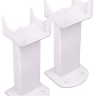 Pair of Flat / Oval Panel Radiator Support Feet | Floor-Mounted Legs for Designer Radiators