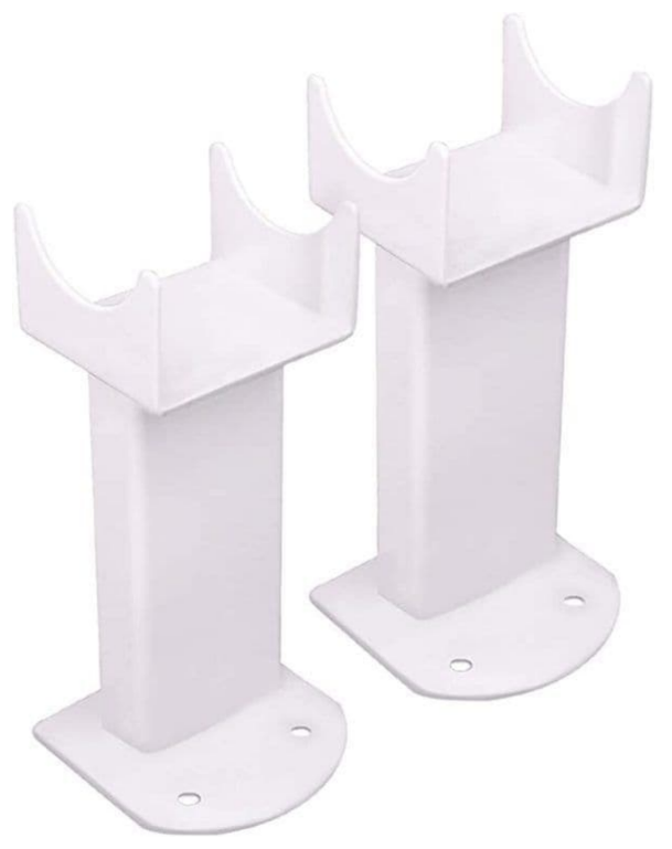 Pair of Flat / Oval Panel Radiator Support Feet | Floor-Mounted Legs for Designer Radiators