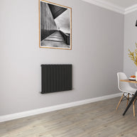 Horizontal Flat Panel Designer Radiator – Single or Double Panel | modern Central heating Radiator | BS EN 442 Certified | Wall Mounted - Choice Of Width