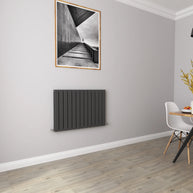 Horizontal Flat Panel Designer Radiator – Single or Double Panel | modern Central heating Radiator | BS EN 442 Certified | Wall Mounted - Choice Of Width