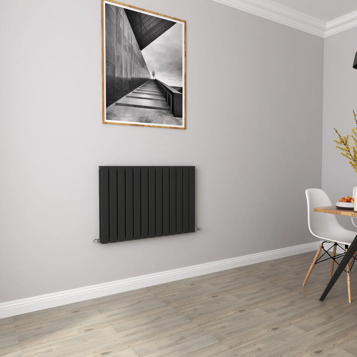 Horizontal Flat Panel Designer Radiator – Single or Double Panel | modern Central heating Radiator | BS EN 442 Certified | Wall Mounted - Choice Of Width