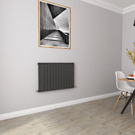 Horizontal Flat Panel Designer Radiator – Single or Double Panel | modern Central heating Radiator | BS EN 442 Certified | Wall Mounted - Choice Of Width