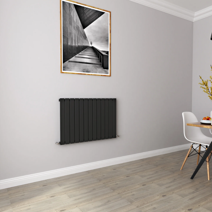 Horizontal Flat Panel Designer Radiator – Single or Double Panel | modern Central heating Radiator | BS EN 442 Certified | Wall Mounted - Choice Of Width