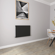 Horizontal Flat Panel Designer Radiator – Single or Double Panel | modern Central heating Radiator | BS EN 442 Certified | Wall Mounted - Choice Of Width