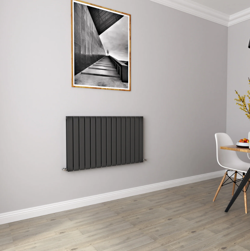 Horizontal Flat Panel Designer Radiator – Single or Double Panel | modern Central heating Radiator | BS EN 442 Certified | Wall Mounted - Choice Of Width