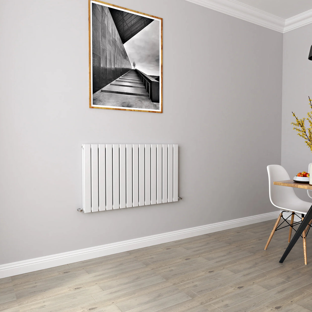 Horizontal Flat Panel Designer Radiator – Single or Double Panel | modern Central heating Radiator | BS EN 442 Certified | Wall Mounted - Choice Of Width