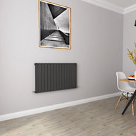 Horizontal Flat Panel Designer Radiator – Single or Double Panel | modern Central heating Radiator | BS EN 442 Certified | Wall Mounted - Choice Of Width