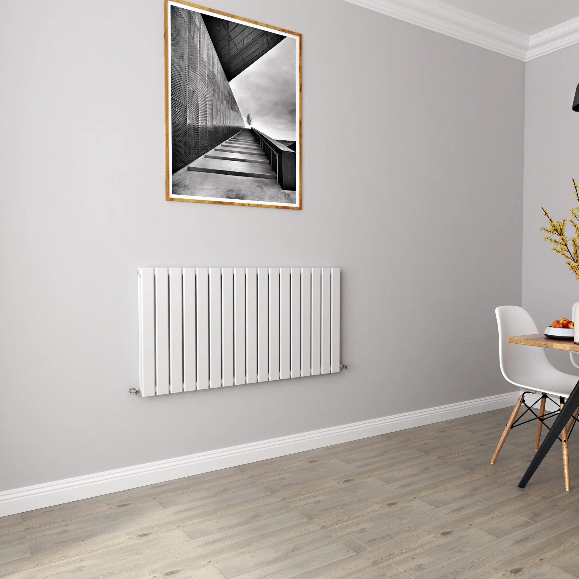 Horizontal Flat Panel Designer Radiator – Single or Double Panel | modern Central heating Radiator | BS EN 442 Certified | Wall Mounted - Choice Of Width