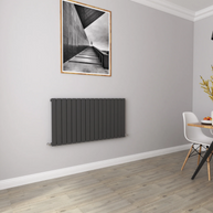 Horizontal Flat Panel Designer Radiator – Single or Double Panel | modern Central heating Radiator | BS EN 442 Certified | Wall Mounted - Choice Of Width