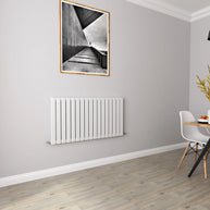 Horizontal Flat Panel Designer Radiator – Single or Double Panel | modern Central heating Radiator | BS EN 442 Certified | Wall Mounted - Choice Of Width