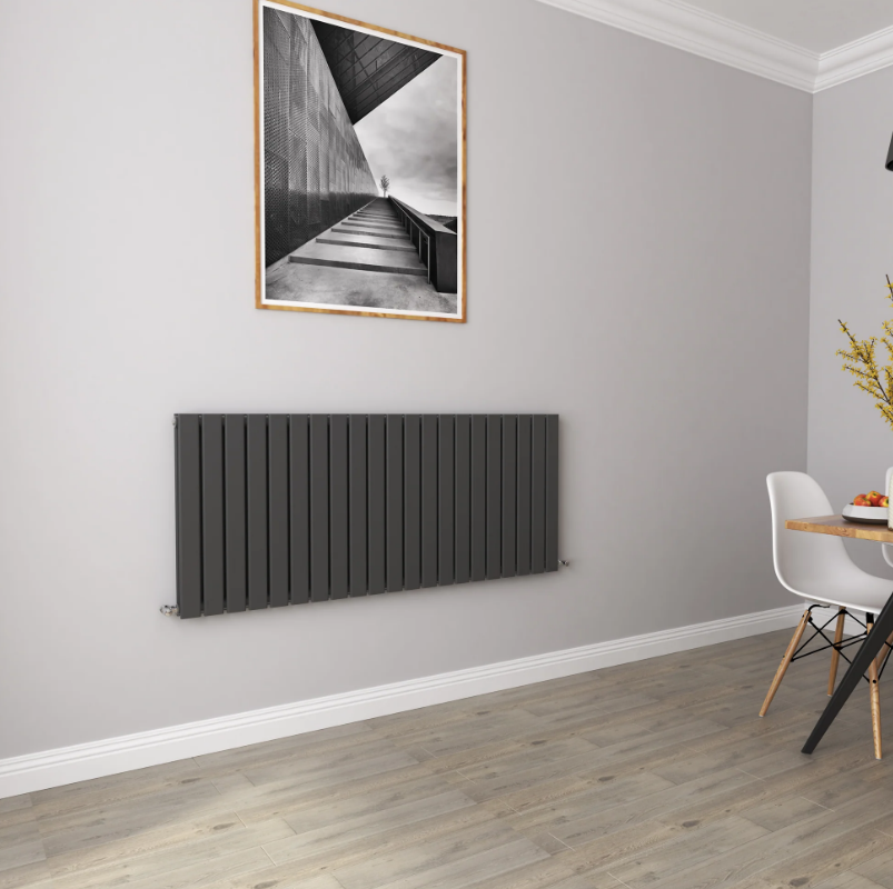 Horizontal Flat Panel Designer Radiator – Single or Double Panel | modern Central heating Radiator | BS EN 442 Certified | Wall Mounted - Choice Of Width