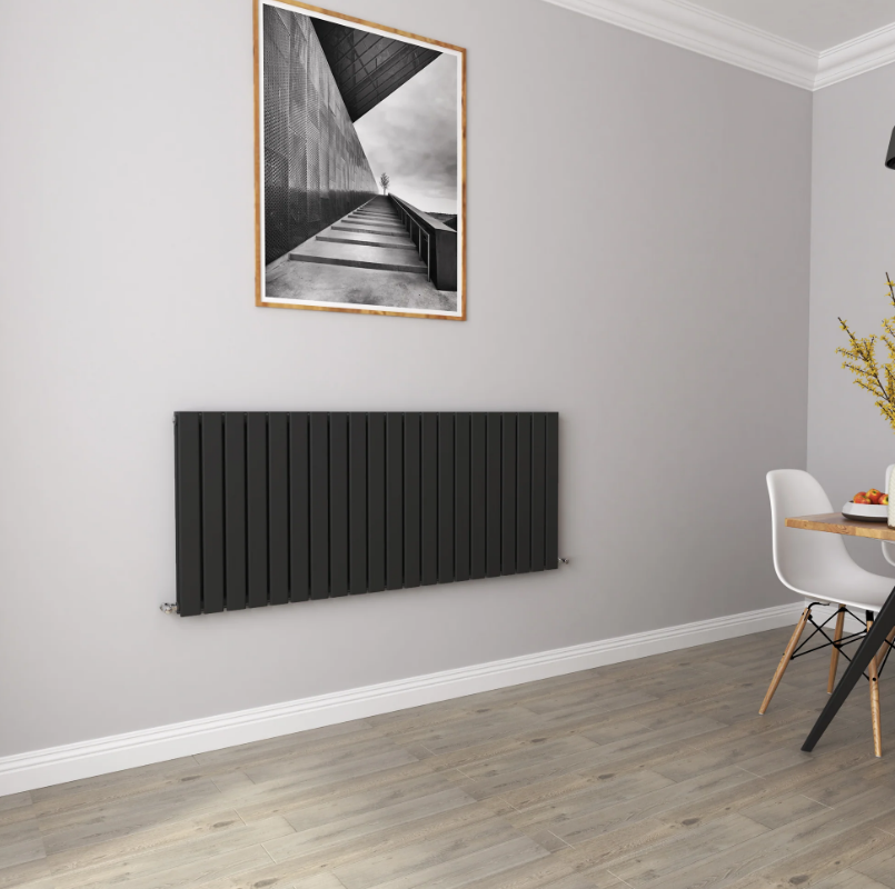 Horizontal Flat Panel Designer Radiator – Single or Double Panel | modern Central heating Radiator | BS EN 442 Certified | Wall Mounted - Choice Of Width