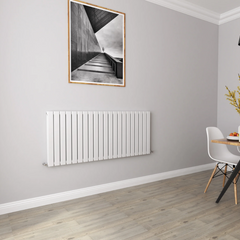 Horizontal Flat Panel Designer Radiator – Single or Double Panel | modern Central heating Radiator | BS EN 442 Certified | Wall Mounted - Choice Of Width