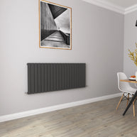 Horizontal Flat Panel Designer Radiator – Single or Double Panel | modern Central heating Radiator | BS EN 442 Certified | Wall Mounted - Choice Of Width