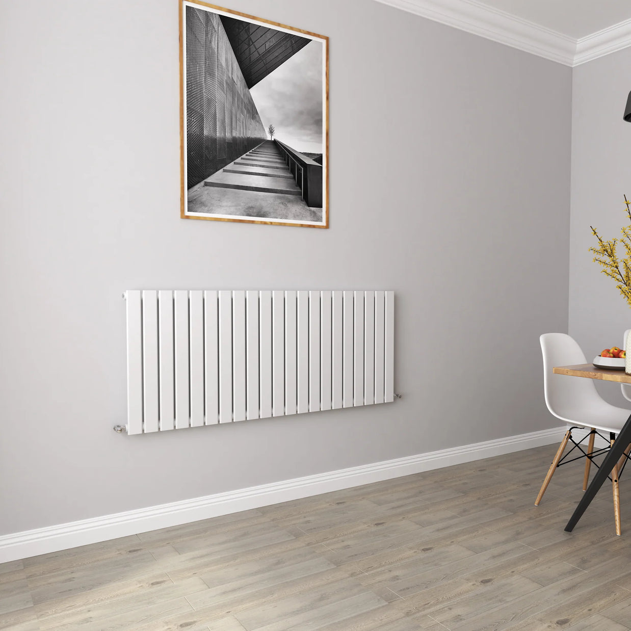 Horizontal Flat Panel Designer Radiator – Single or Double Panel | modern Central heating Radiator | BS EN 442 Certified | Wall Mounted - Choice Of Width