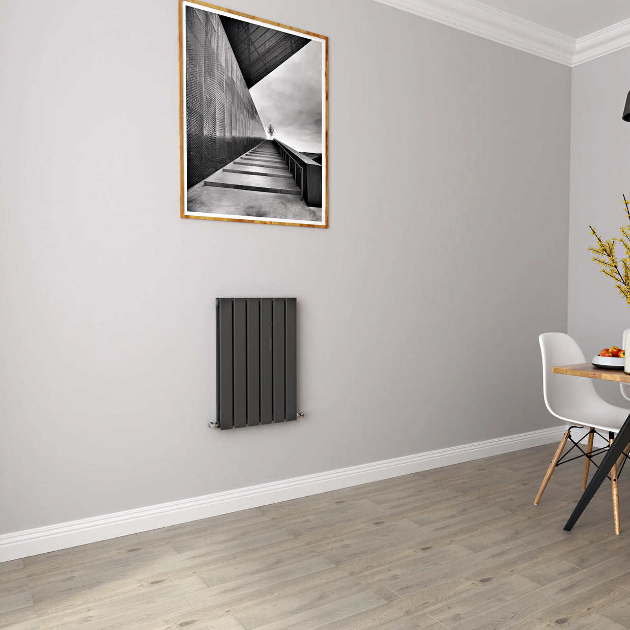 Horizontal Flat Panel Designer Radiator – Single or Double Panel | modern Central heating Radiator | BS EN 442 Certified | Wall Mounted - Choice Of Width